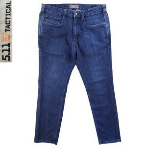 5.11 Tactical Defender Flex Slim Jeans Blue Stretch Men's "33x30" Actual 34x28
